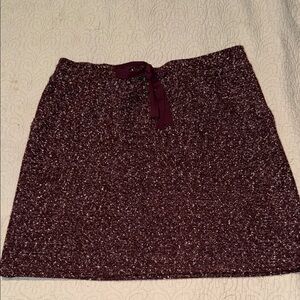 LOFT Burgundy Tweed A-Line Skirt‎